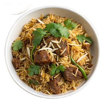 Lamb biryani prepared with authentic Indian spices in Tallinn